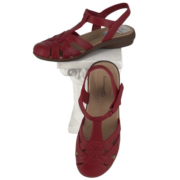 Bare Traps Shoes - BareTraps Black Brixton Closed Toe Slingback Sandals 6M Red